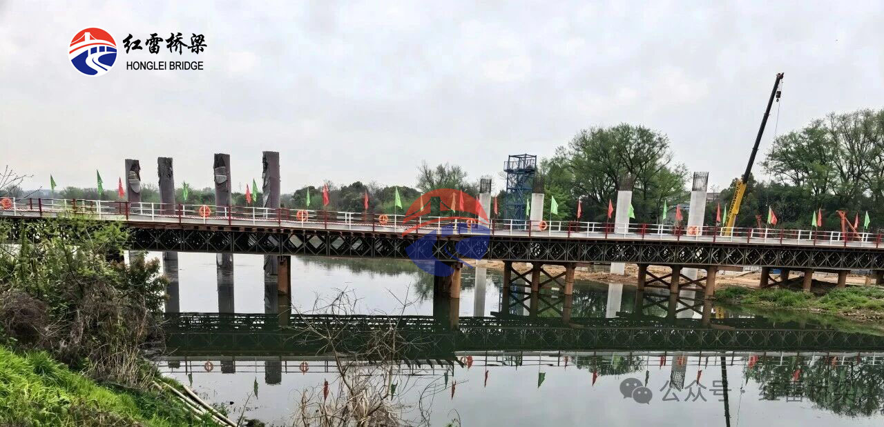 安徽S40宁国至枞阳高速公路池州段钢栈桥完工
